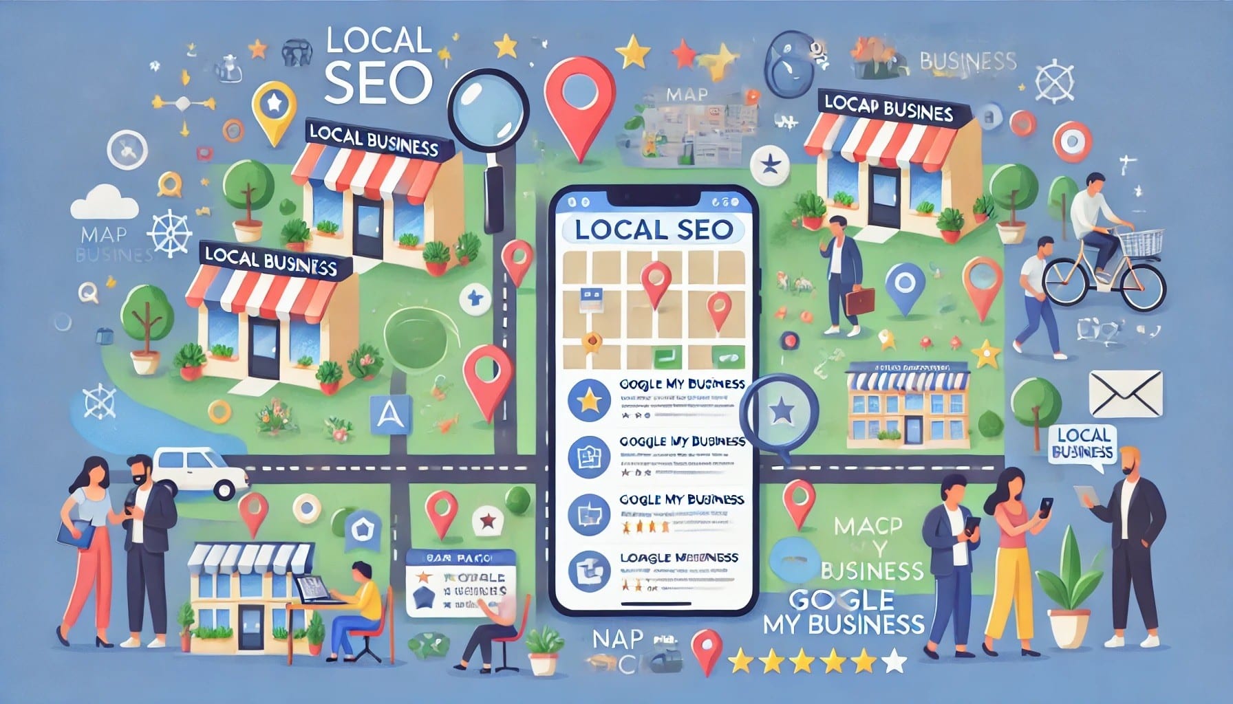 a map of a local business